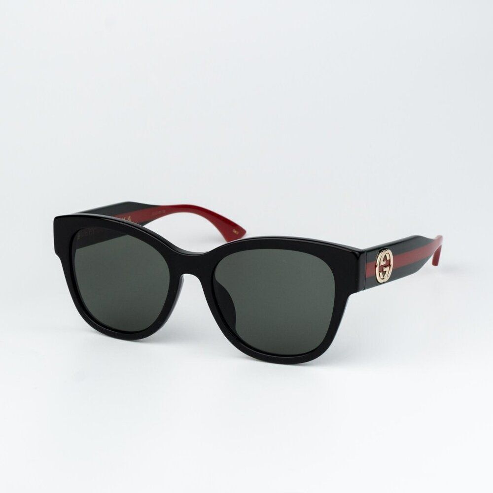 Gucci Women Sunglasses Black Green Grey Butterfly GG1866SK 001 NEW AUTHENTIC